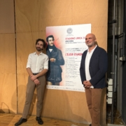 Il direttore d'orchestra Aram Khacheh_ con il presidente dell' Orchestra Rossini Saul Salucci per L'Elisir d'Amore alle Muse