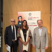 Il presidente della Fondazione Muse Andrea Zampini_Marta Paraventi Assessore alla Cultura_ Vincenzo De Vivo direttore artistico